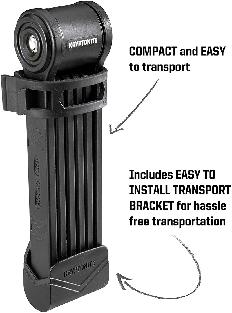 Load image into Gallery viewer, Kryptonite Keeper 510 Folding Lock: 100cm 3mm Black Neoprene Cover