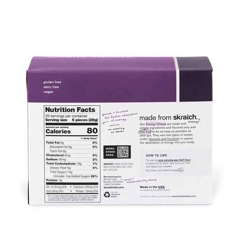 Load image into Gallery viewer, Skratch Labs Sport Energy Chews, Grape, 10pcs