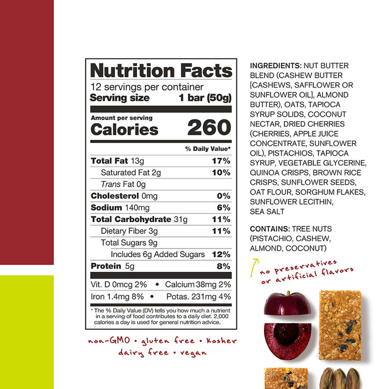 Load image into Gallery viewer, Skratch Labs Energy Bar Sport Fuel - Cherry Pistachio, Box of 12