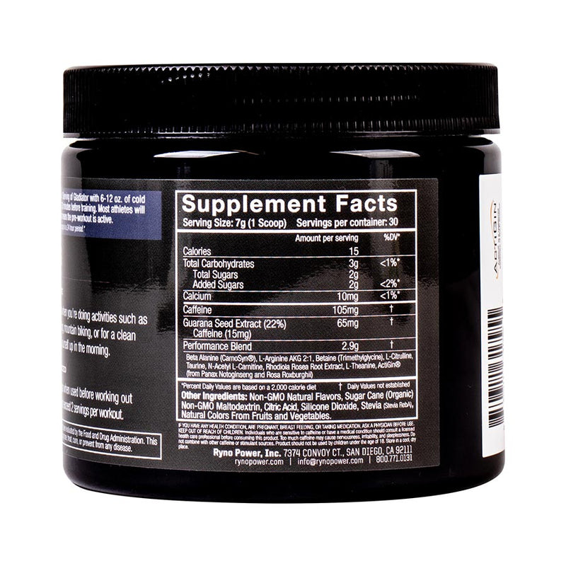 Load image into Gallery viewer, Ryno Power Gladiator Pre-Workout, Drink Mix, Grape, Jar, 30 servings