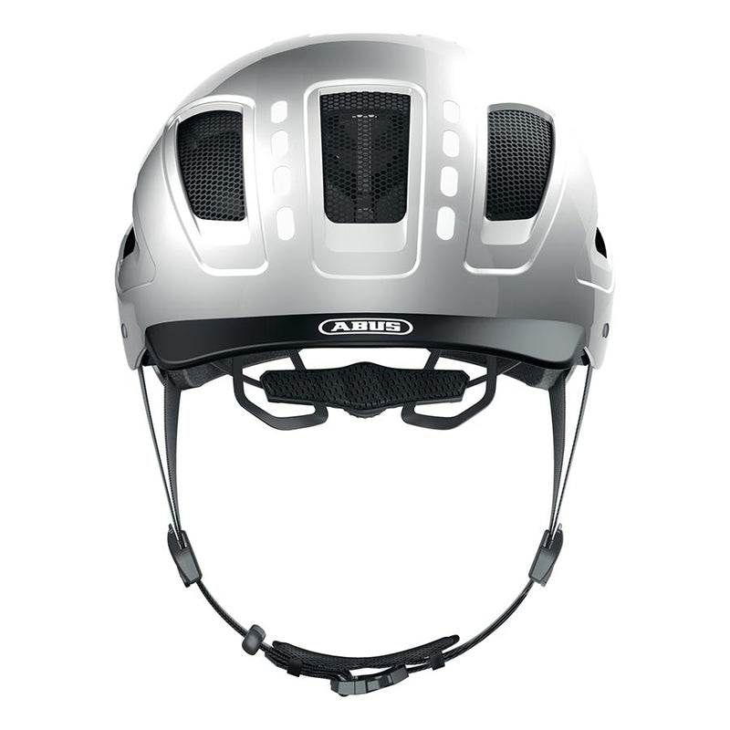 Load image into Gallery viewer, Abus Hyban 2.0 LED Helmet XL, 61 - 65cm, Signal Silver