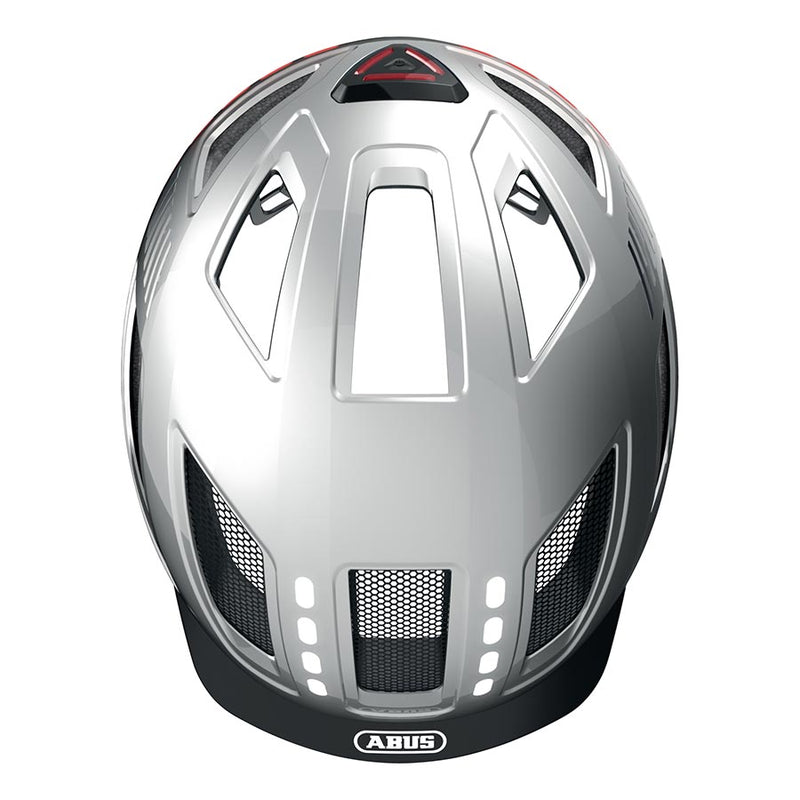 Load image into Gallery viewer, Abus Hyban 2.0 LED Helmet XL, 61 - 65cm, Signal Silver