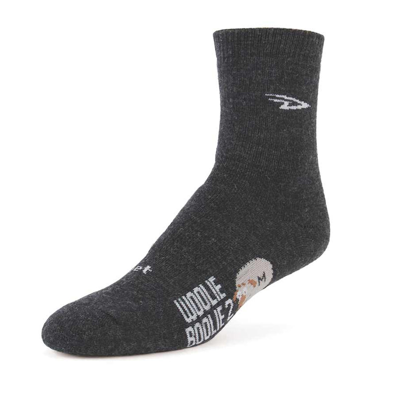 Load image into Gallery viewer, DeFeet Woolie Boolie 4'' Socks, Charcoal, S, Pair