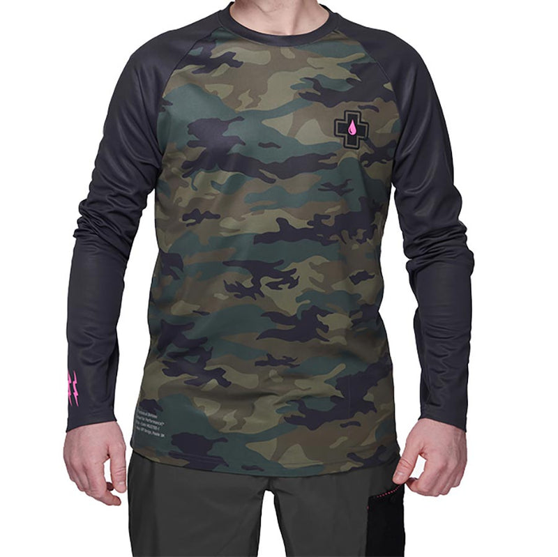 Load image into Gallery viewer, Muc-Off Premium Riders Jersey, Long Sleeves, Men, Camo, M