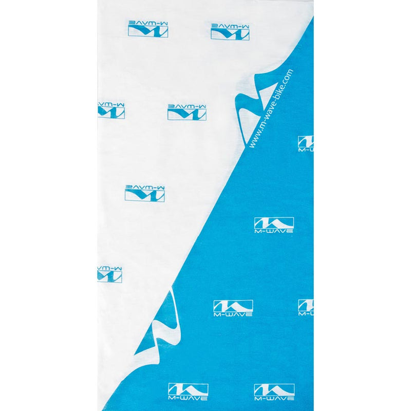 Load image into Gallery viewer, M-Wave Seamless Bandana Blue White M-Wave Logo