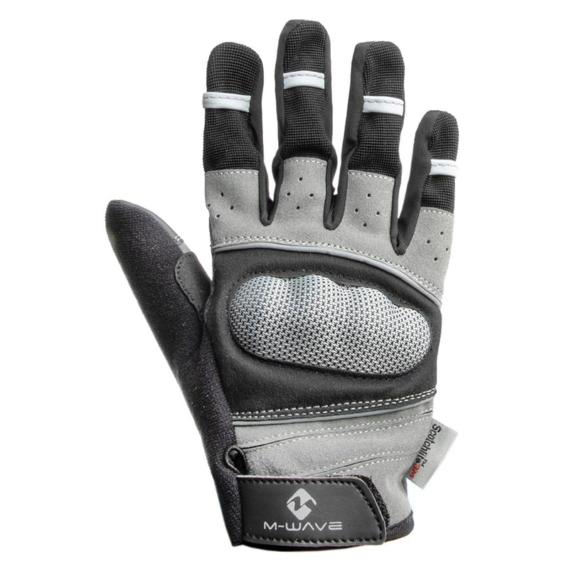 Load image into Gallery viewer, M-Wave Protect HD Full Finger Gloves, Black/Anthracite, Pair, XL