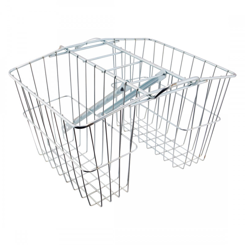 Load image into Gallery viewer, Wald-Products-Rear-Twin-Carrier-Basket-Silver-Steel-BSKT0288-Bicycle-Baskets