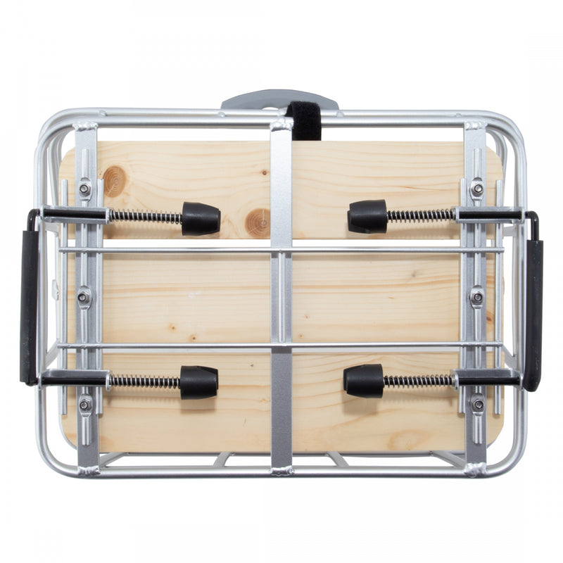 Load image into Gallery viewer, Sunlite Woody Rack Top Rear Basket Silver Alloy 11.8x15.7x7`
