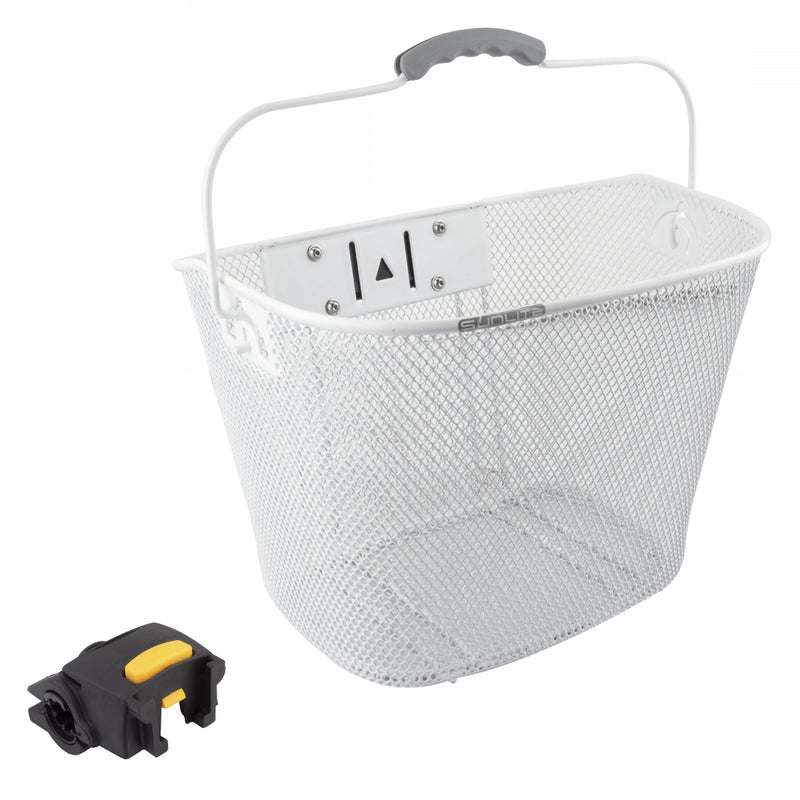 Load image into Gallery viewer, Sunlite-QR-Mesh-Basket-Basket-White-Steel-Mesh-BSKT0309-Bicycle-Baskets