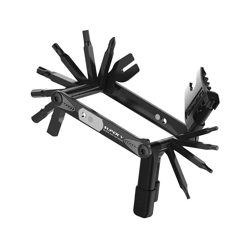 Load image into Gallery viewer, Lezyne SUPER V 23-Function Stainless Steel Bicycle Multi Tool, Black