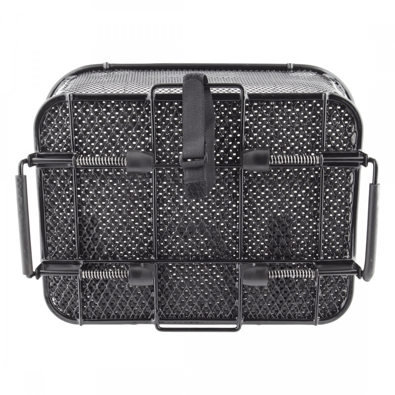 Load image into Gallery viewer, Sunlite RackTop/Handlebar Pet Friendly QR Basket Black Steel 15.7x16.9x12`