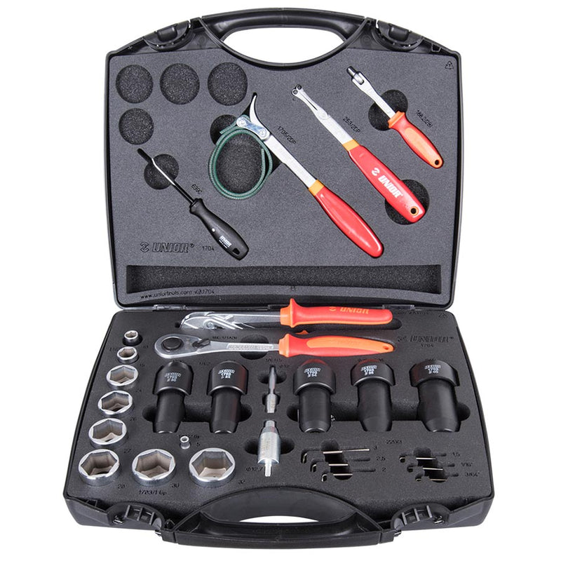 Load image into Gallery viewer, Unior Suspension service set Red/Orange, Set