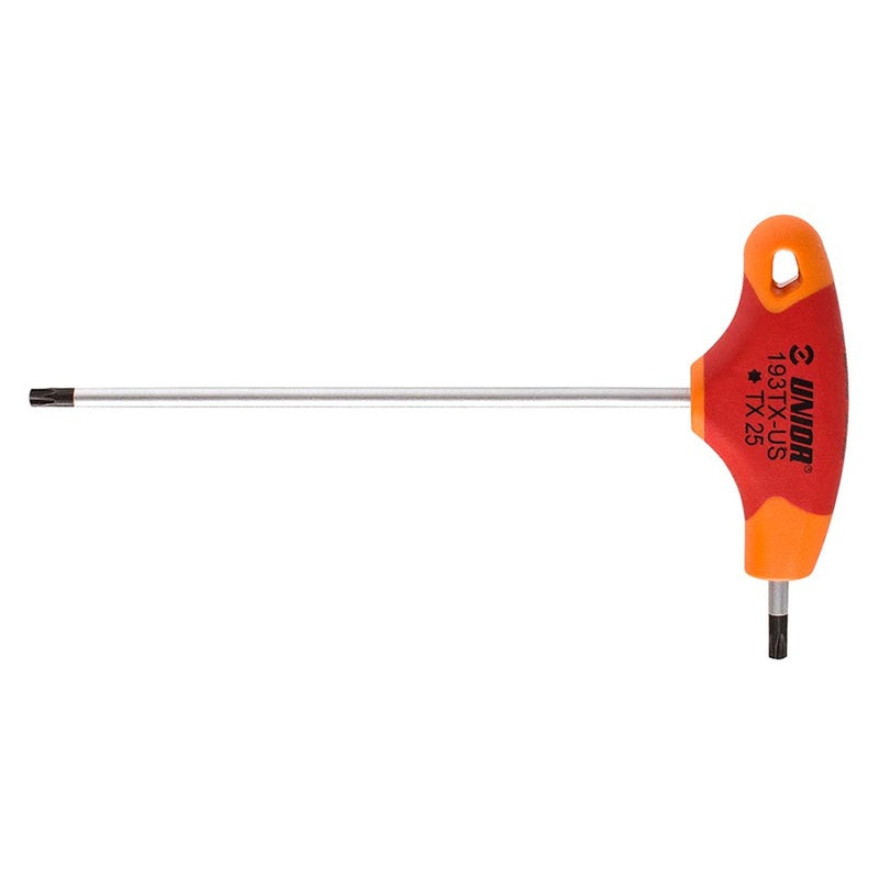 Load image into Gallery viewer, Unior T-Handle Torx Torx Wrench, T30, Red/Orange