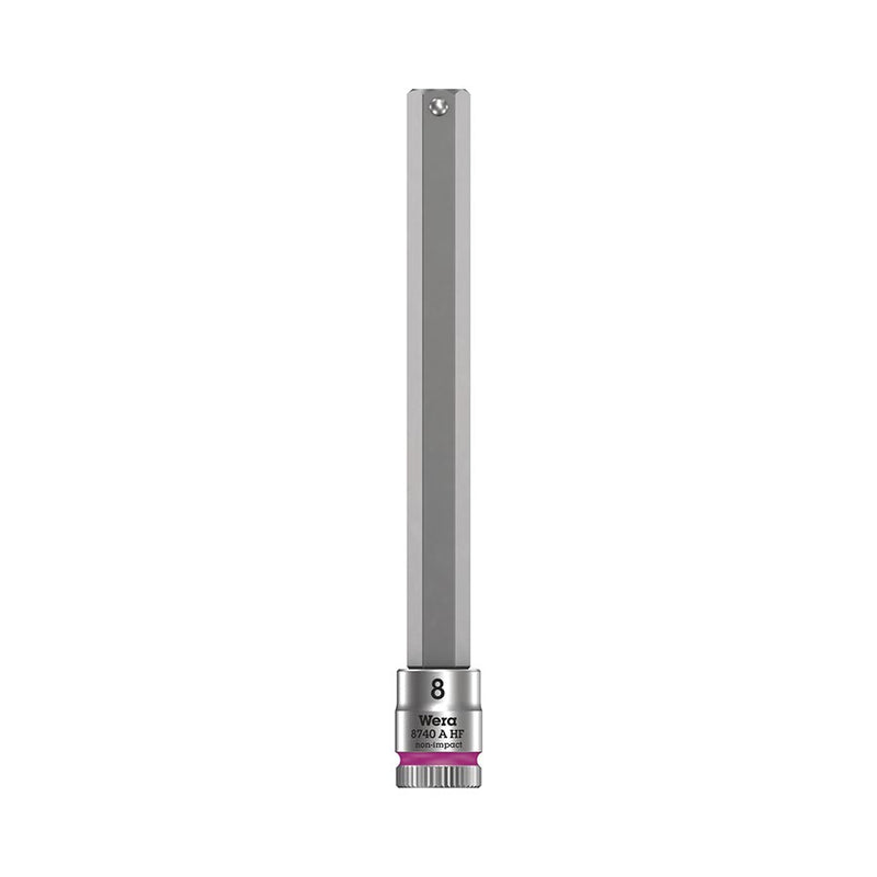 Load image into Gallery viewer, Wera 8740 A HF Bit 1/4" - 8mm x 100mm Knurling On The Rear End