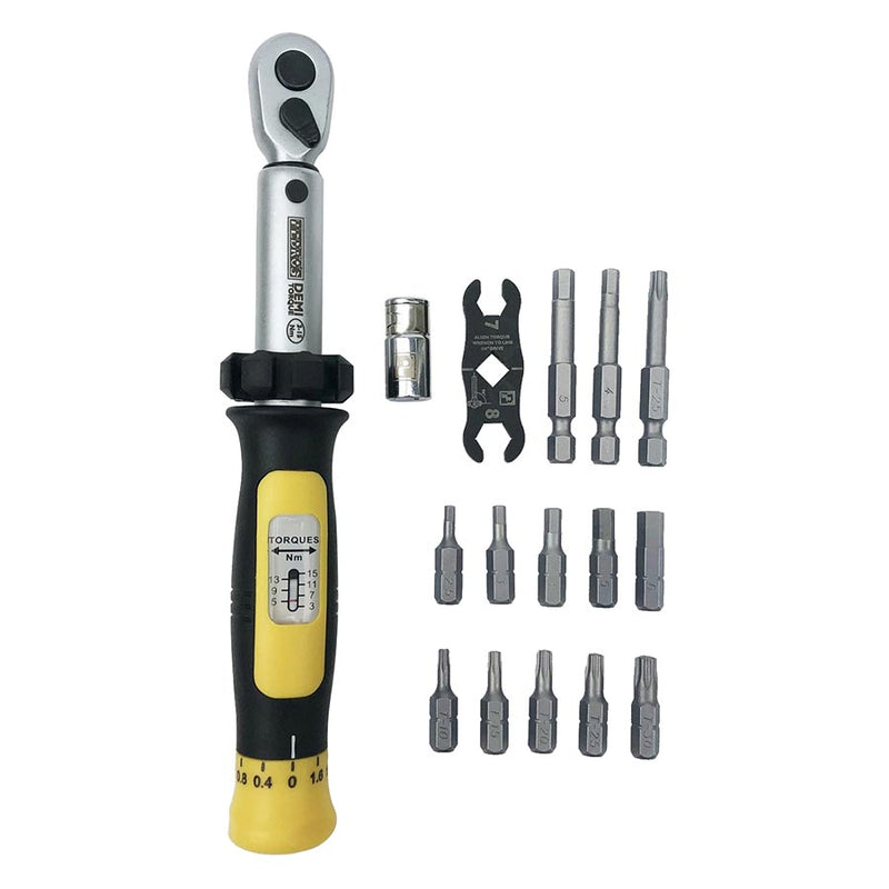 Load image into Gallery viewer, Pedros Demi Torque Wrench II & Bit SetBC4:BC15 Torque Wrench Black/Yellow 6460626