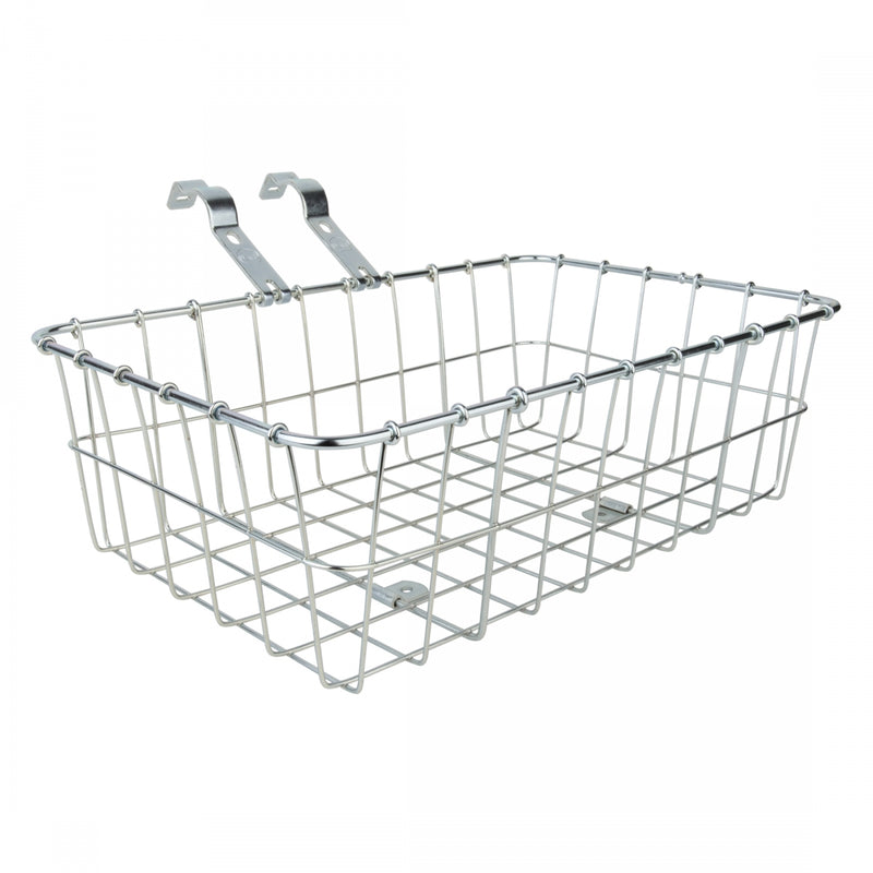 Load image into Gallery viewer, Wald-Products-1372-1392-Multi-Fit-Front-Basket-Basket-Silver-Steel-BSKT0337-Bicycle-Baskets