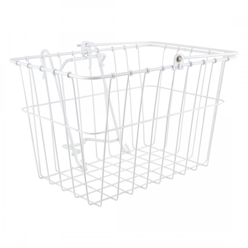 Load image into Gallery viewer, Wald-Products-Lift-Off-Front-Basket-Basket-White-Steel-BSKT0336-Bicycle-Baskets