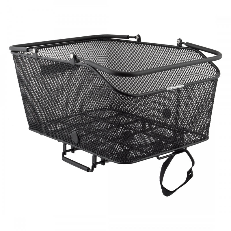 Load image into Gallery viewer, Sunlite-Rack-Top-Mesh-QR-Grocery-Basket-Black-Steel-Mesh-BSKT0346-Bicycle-Baskets