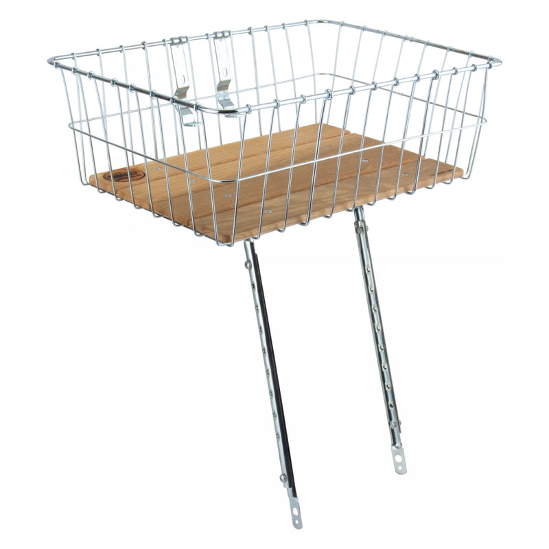 Load image into Gallery viewer, Wald-Products-1372-1392-Multi-Fit-Front-Basket-Basket-Silver-Steel-BG0065-Bicycle-Baskets