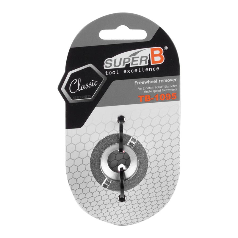 Load image into Gallery viewer, Super-B TB-1095 Single speed freewheel removal tool, 2 notch, Fits 24 mm wrench