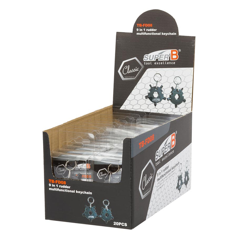 Load image into Gallery viewer, Super-B TB-FD08 9 in 1 Rudder keychain