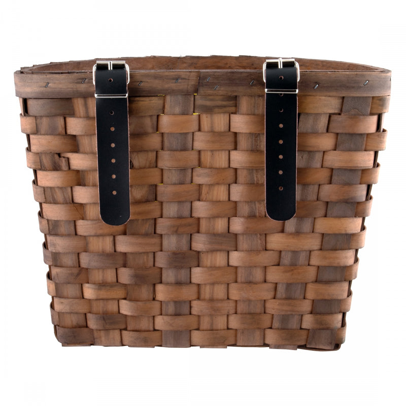 Load image into Gallery viewer, Sunlite Wooden Classic Basket Dark Brown Beech Wood 13x8.5x10`