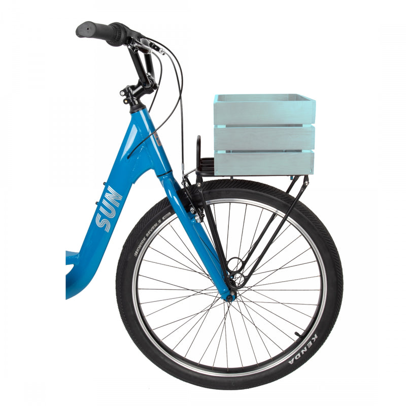 Load image into Gallery viewer, Pure Cycles Wooden City Crate Seafoam Green Wood 12.5`x9.75`x7.25`