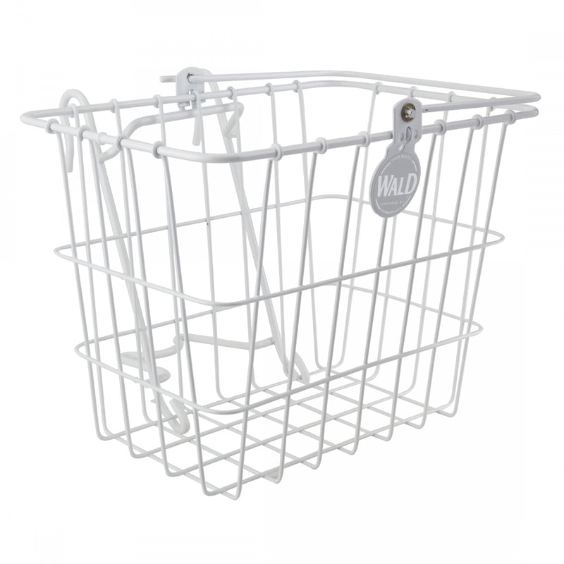 Load image into Gallery viewer, Wald-Products-Lift-Off-Front-Basket-Basket-White-Steel-BSKT0425-Bicycle-Baskets