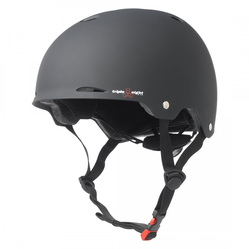 Load image into Gallery viewer, Triple-Eight-Gotham-Dual-Certified-Large-X-Large-23.2-to-24inch-(59-to-61-cm)-Half-Face-Fit-Dial-System-Grooved-Eps-Sweatsaver™-Fit-Pads-Black-HLMT2587-Bicycle-Helmets
