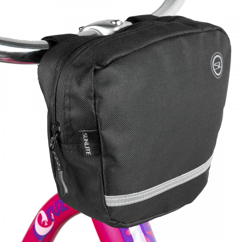 Load image into Gallery viewer, Sunlite Bar Tender II Handlebar Bag Black 8.3x3.1x7.5in Velcro Straps
