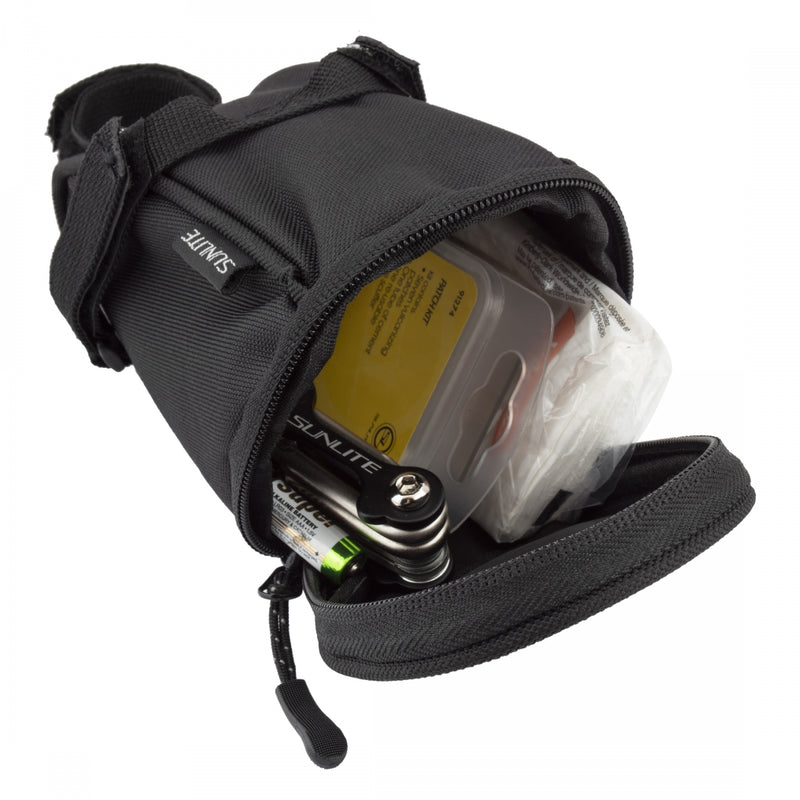 Load image into Gallery viewer, Sunlite Gator Gripper Seat Bag Black MD Velcro Straps