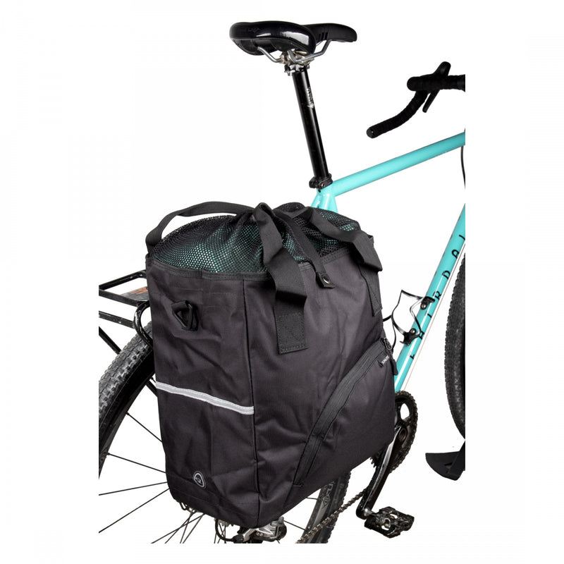 Load image into Gallery viewer, Sunlite Grocery Getter Pannier Bag Black 11.8x7.1x13.8in Hook-On