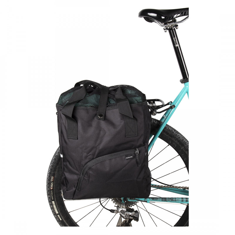 Load image into Gallery viewer, Sunlite Grocery Getter Pannier Bag Black 11.8x7.1x13.8in Hook-On