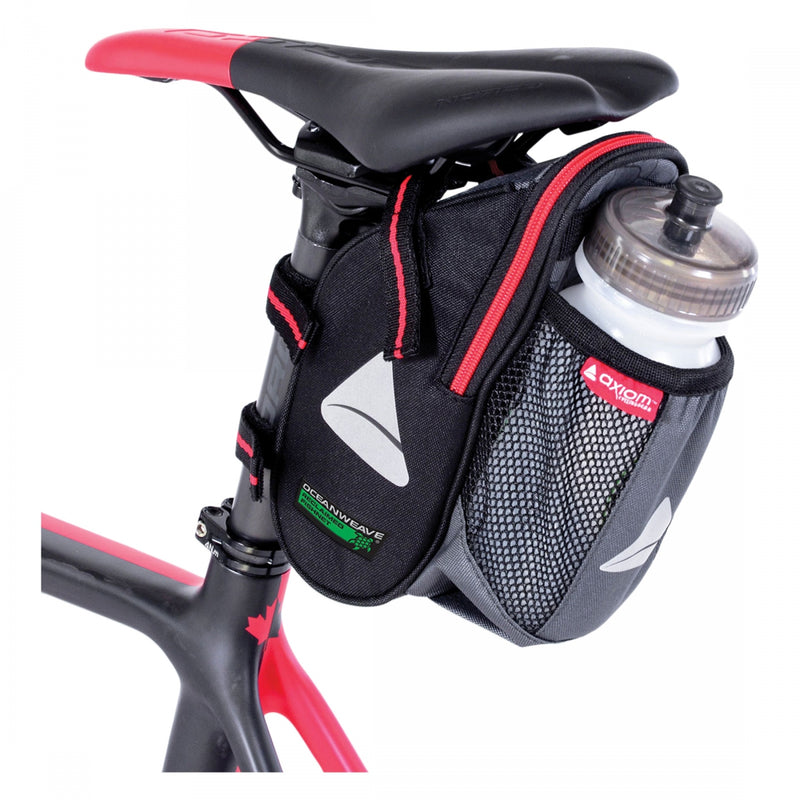 Load image into Gallery viewer, Axiom Seymour Oceanweave Wedge 1.3 H2O Saddle Bag: Black