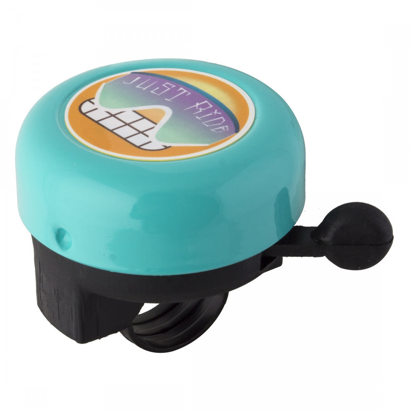 Load image into Gallery viewer, Sunlite Emoji Bell Just Ride Teal Lever