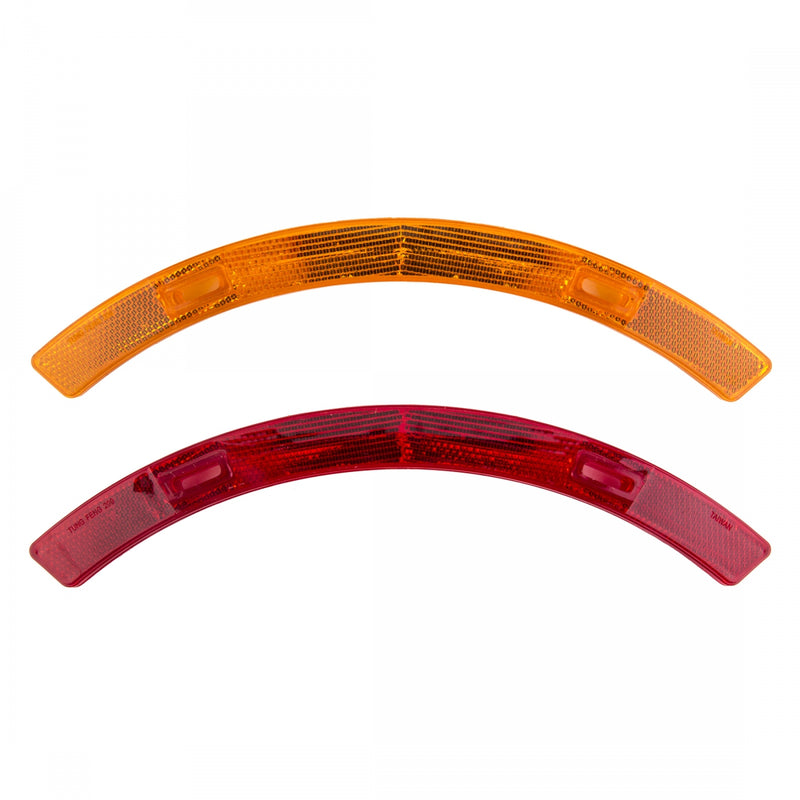 Load image into Gallery viewer, Pack of 2 Sunlite Wheel Reflector Set Long Red/Amber