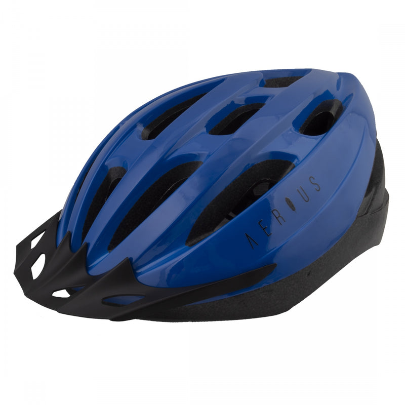 Load image into Gallery viewer, Aerius-V19-Sport-X-Large-23-1-2-to-24-3-4inch-(60-to-63-cm)-Half-Face-Head-Lock-Retention-System-Detachable-Visor-Removable-Washable-Pad-System-Blue-HLMT2711-Bicycle-Helmets