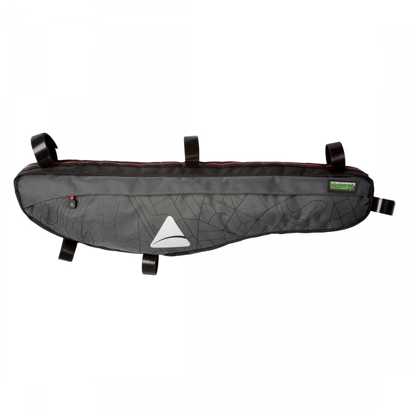 Load image into Gallery viewer, Axiom Seymour Oceanweave Framepack Bag P4.5 Grey/Black 20.5x5.1x2.4� Velcro Straps