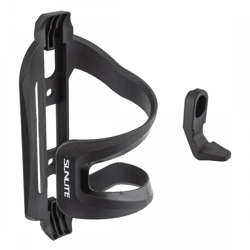 Load image into Gallery viewer, Sunlite Flipper Side Load Water Bottle Cage Black | Braze-On Mount Universal