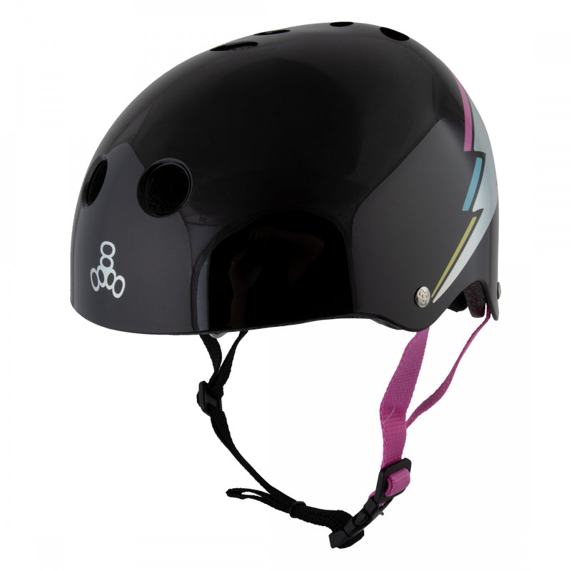 Load image into Gallery viewer, Triple-Eight-The-Certified-Sweatsaver-Large-X-Large-22-1-2-to-23-1-2inch-(57-to-60-cm)-Half-Face-Adjustable-Fitting-Black-Halo-HLMT2750-Bicycle-Helmets