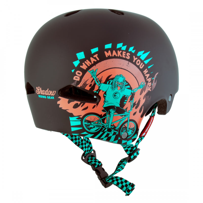Load image into Gallery viewer, The Shadow Conspiracy Featherweight Big Boy Helmet LG/XL 22.8in to 24in ( 58 to 61 cm) Matte Black/Red BMX/Skate