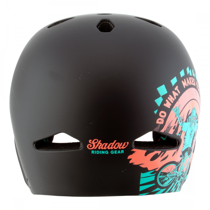 Load image into Gallery viewer, The Shadow Conspiracy Featherweight Big Boy Helmet LG/XL 22.8in to 24in ( 58 to 61 cm) Matte Black/Red BMX/Skate