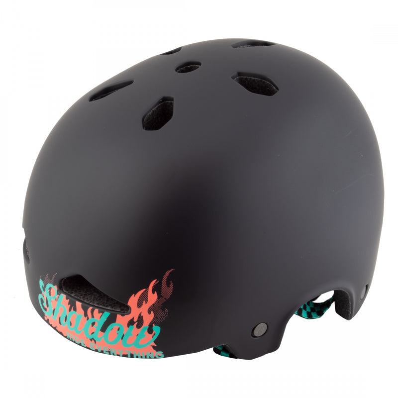 Load image into Gallery viewer, The Shadow Conspiracy Featherweight Big Boy Helmet LG/XL 22.8in to 24in ( 58 to 61 cm) Matte Black/Red BMX/Skate