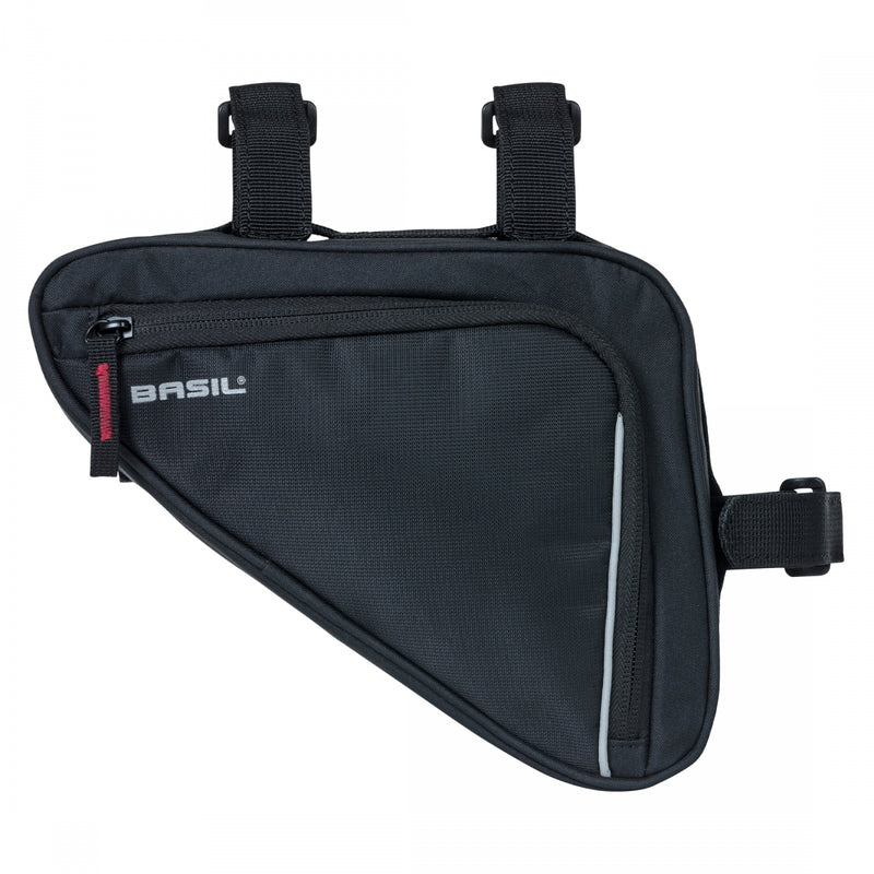 Load image into Gallery viewer, Basil Sport Design Triangle Frame Bag Black 7.5x3.9x3.2in Velcro Straps