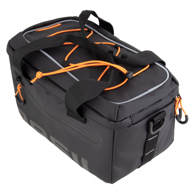 Load image into Gallery viewer, Basil Miles Tarpaulin Trunk Bag MIK Black/Orange 12.6x7.9x7.9in MIK