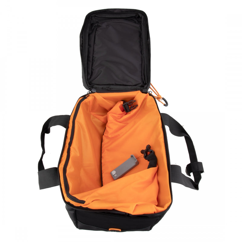 Load image into Gallery viewer, Basil Miles Tarpaulin Trunk Bag MIK Black/Orange 12.6x7.9x7.9in MIK