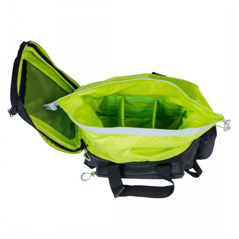 Load image into Gallery viewer, Basil Miles XL Pro Trunk Bag - 9-36L, Strap Mount, Black/Lime