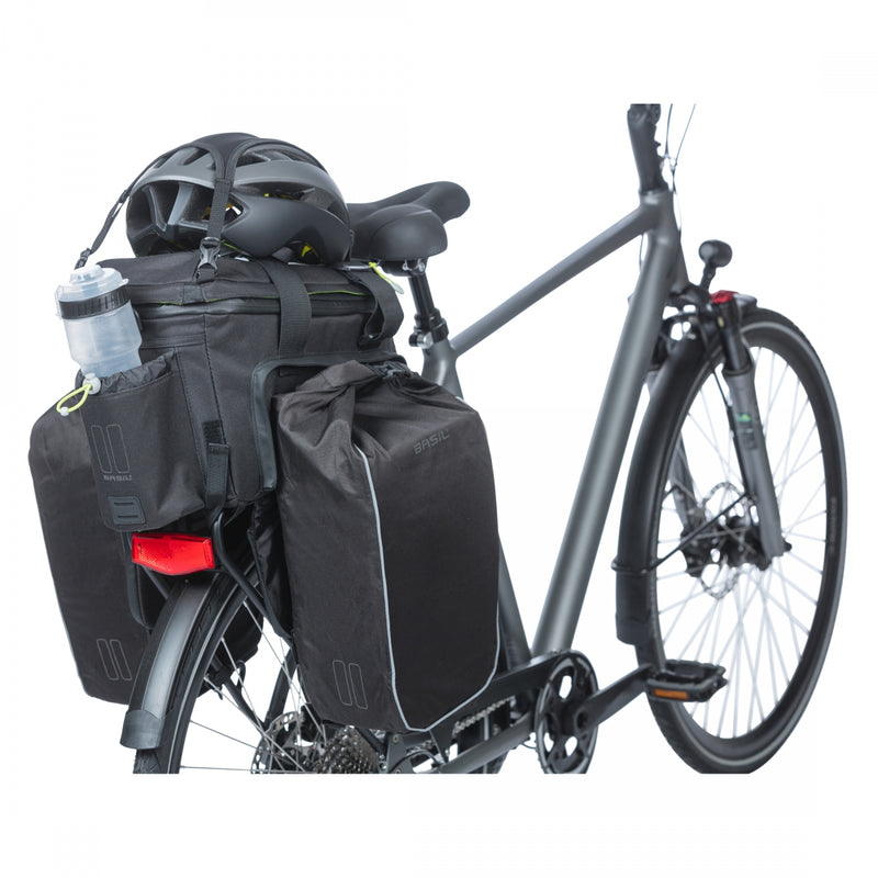 Load image into Gallery viewer, Basil Miles XL Pro Trunk Bag - 9-36L, Strap Mount, Black/Lime