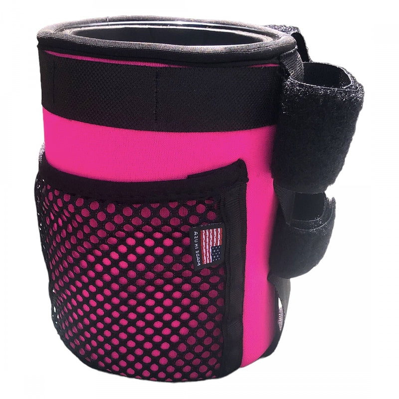 Load image into Gallery viewer, Cruiser Candy Freedom E-Bike Drink & Phone Caddy Insulated Drink Holder Pink Velcro Straps