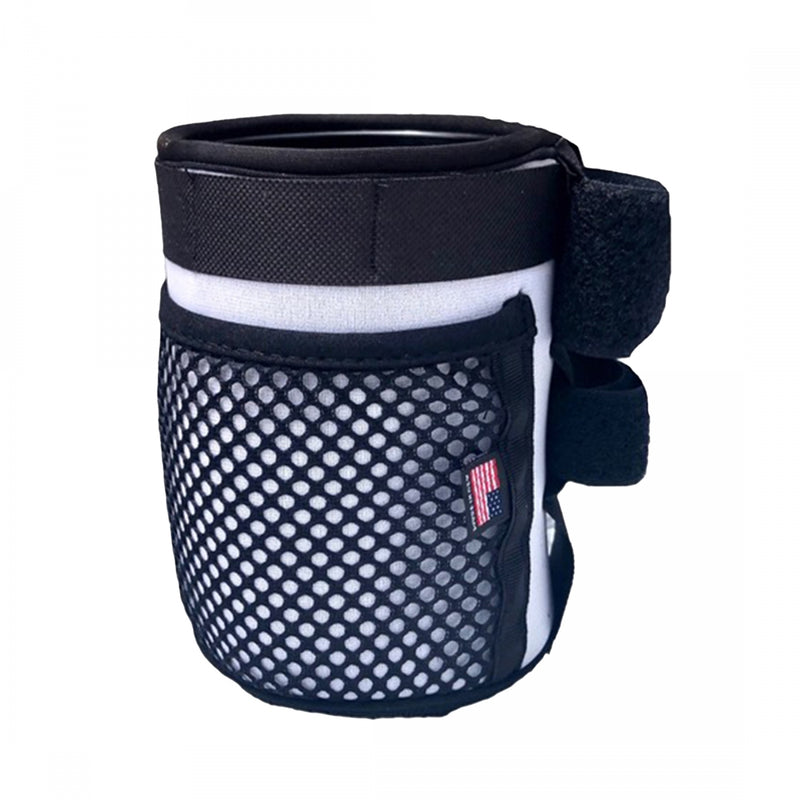 Load image into Gallery viewer, Cruiser Candy Freedom E-Bike Drink & Phone Caddy Insulated Drink Holder White Velcro Straps